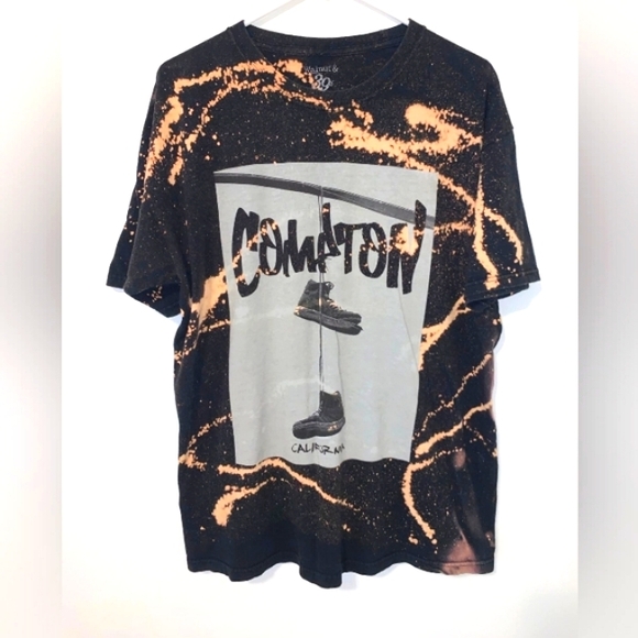 Upcycled Other - Compton California Chuck Taylor’s On Power Line Short Sleeve T Shirt / CUSTOM!